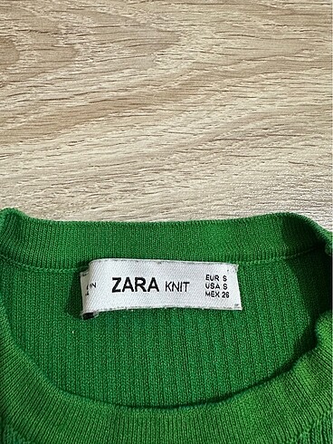s Beden yeşil Renk Zara örgü crop