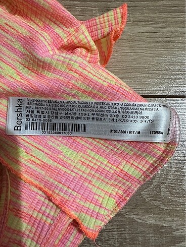 m Beden turuncu Renk Bershka crop