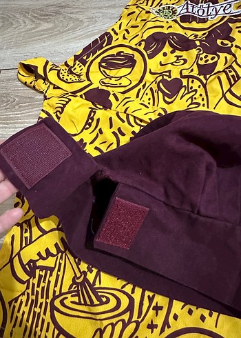 Beden sarı Renk Kahve Dünyadı çocuk Mutfak Önlüğü