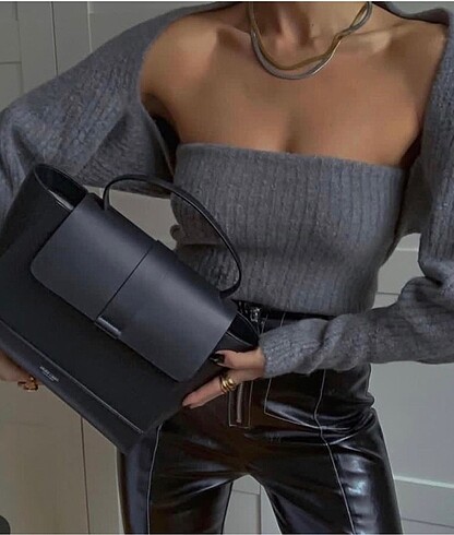 Zara İkili yün crop takım