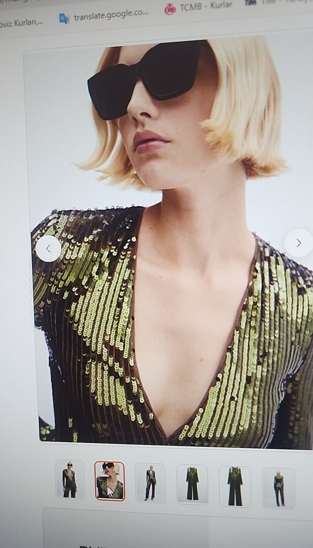 Kadın Parlak Altın Yılan Desenli Uzun Tulum - Görsel 3