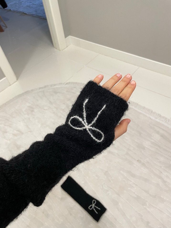 Zara yün karışımlı eldiven - Görsel 2