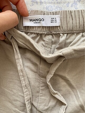 s Beden Mango Kadife Pantolon
