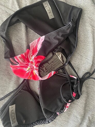 s Beden çiçek desenli bikini