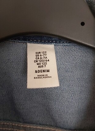 7 Yaş Beden H&M Kız Jean Ceket 6-7 yaş