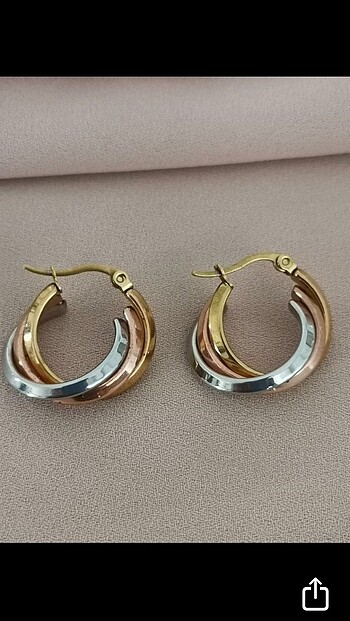 Paslanmaz Çelik sarmal küpe seti(modeldesin)