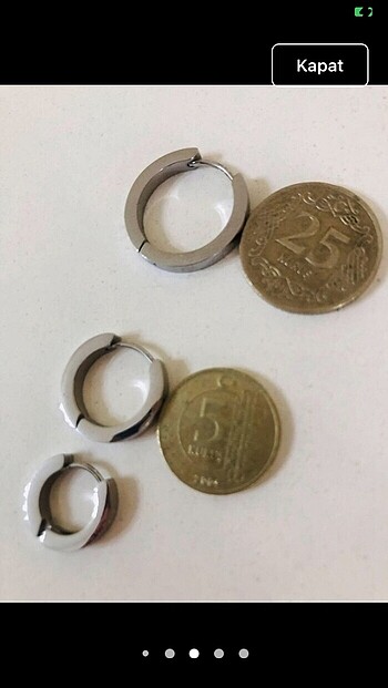 Beden ÇELİK CARTİER MODEL 6lı küpe seti
