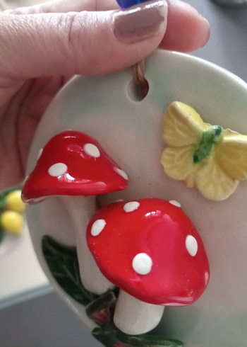 Renkli Mantar ve Kelebek Figürlü Duvar Süsü - Görsel 2