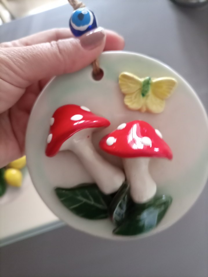 Renkli Mantar ve Kelebek Figürlü Duvar Süsü - Görsel 3