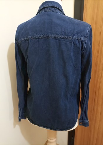 Citcitli  Lacivert Denim Kadın Gömlek - Görsel 3