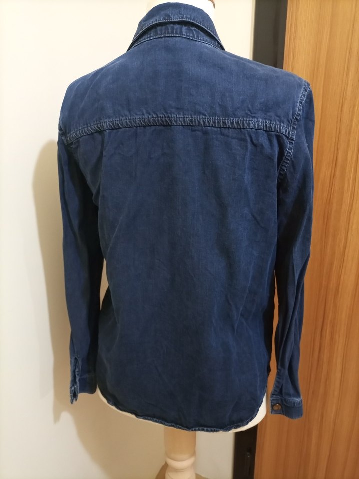 Citcitli  Lacivert Denim Kadın Gömlek - Görsel 3