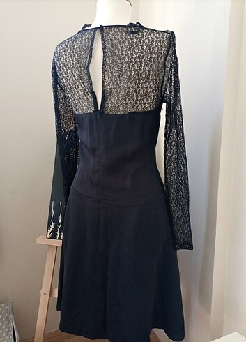 Etketli tüllü elbise - Görsel 5