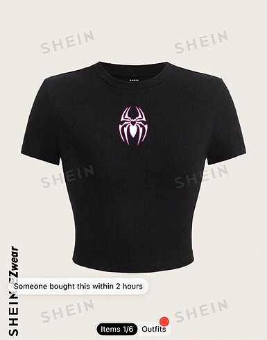 spiderman crop shein