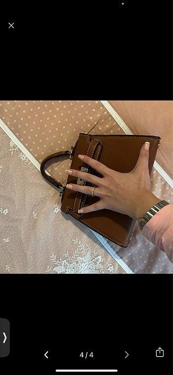 Beden kahverengi Renk Hermes mini çanta
