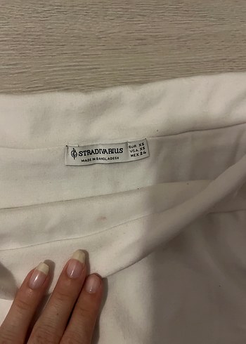 stradivarius Uzun Kollu Beyaz Kadın Bluz - Görsel 2