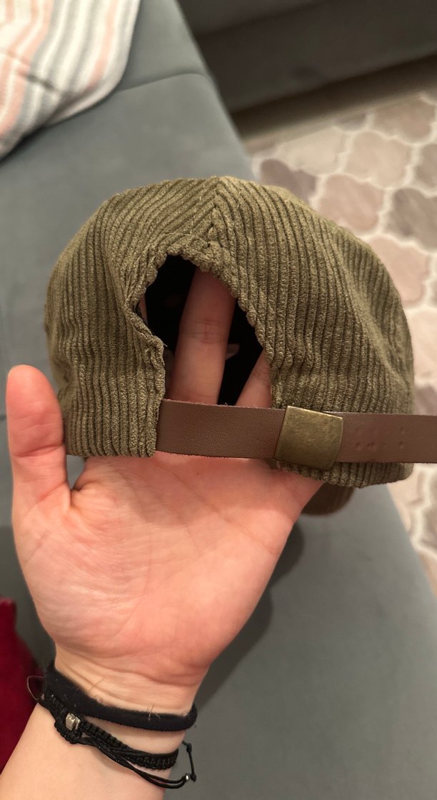 Kadın Pilili Kahverengi Süet Şapka - Görsel 2