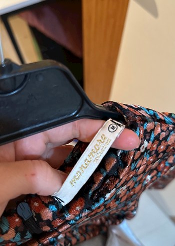 Bohem Tarzı V Yaka Midi Elbise - Görsel 4