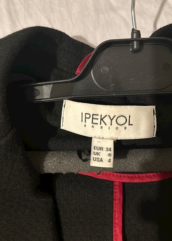 Kadın Siyah Düğmeli Midi Blazer Ceket - Görsel 4