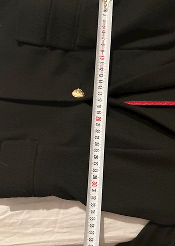 Kadın Siyah Düğmeli Midi Blazer Ceket - Görsel 7