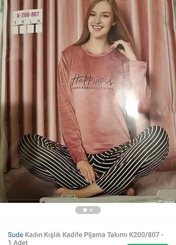 Diğer Sude kadın kışlık kadife pijama takimi
