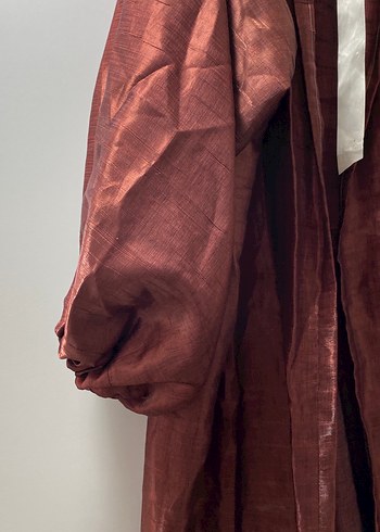 Bordo Uzun Kollu Bohem Kadın Elbisesi - Görsel 4