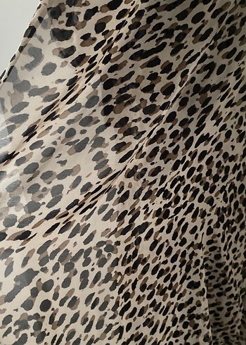 Kadın Leopar Desenli Uzun Salaş 
 abaya - Görsel 5