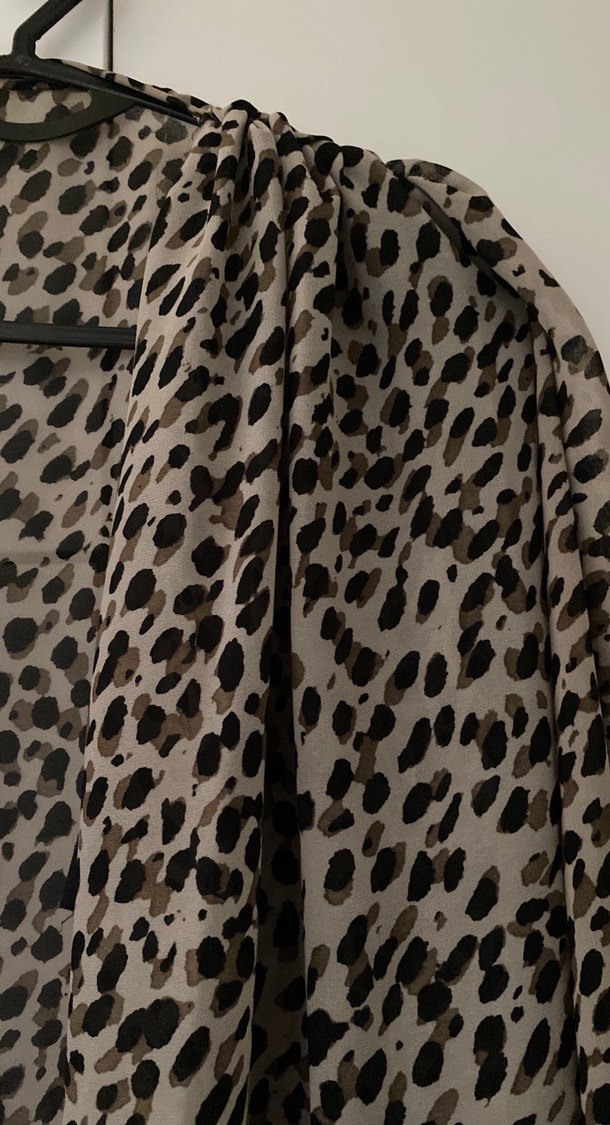 Kadın Leopar Desenli Uzun Salaş 
 abaya - Görsel 4