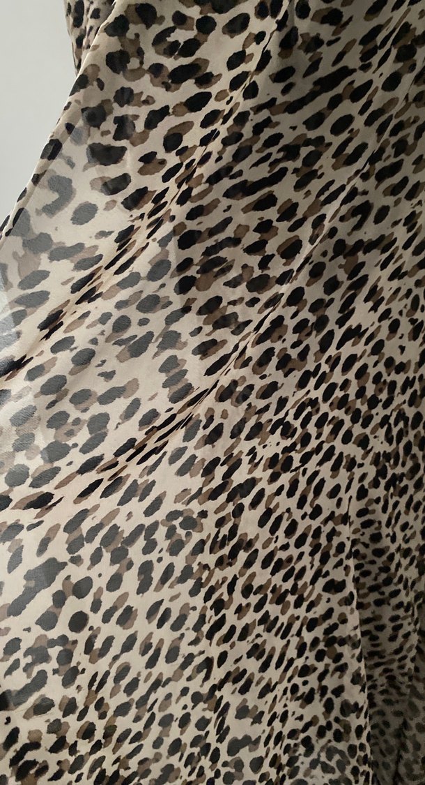 Kadın Leopar Desenli Uzun Salaş 
 abaya - Görsel 5