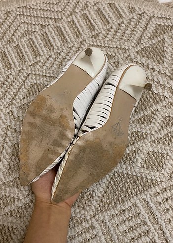 Beyaz  Kadın Stiletto Espadril - Görsel 3