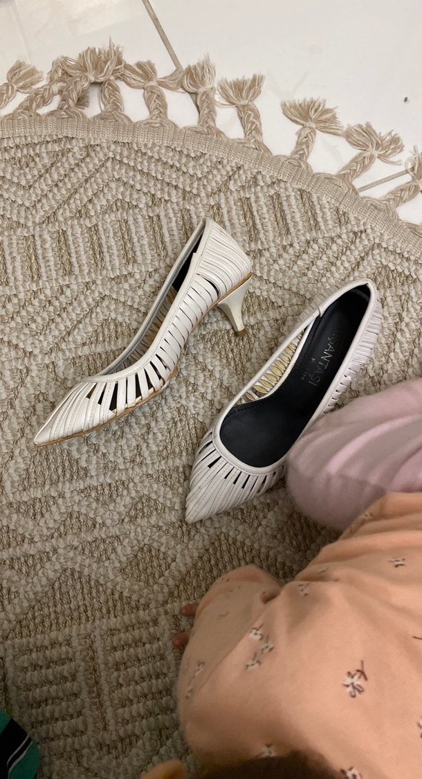 Beyaz  Kadın Stiletto Espadril - Görsel 5