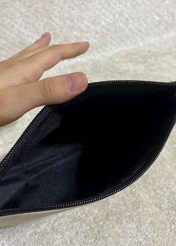 Bej Fermuarlı Kadın Makyaj Çantası - Görsel 5