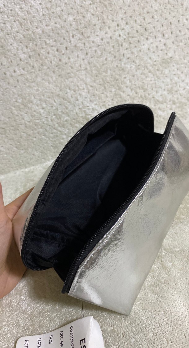 Gri Kadın Makyaj Çantası Fermuarlı - Görsel 5