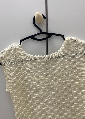 Beyaz Triko Kolsuz - Görsel 7