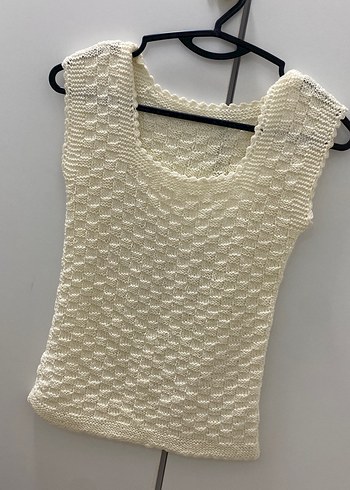 Beyaz Triko Kolsuz - Görsel 2