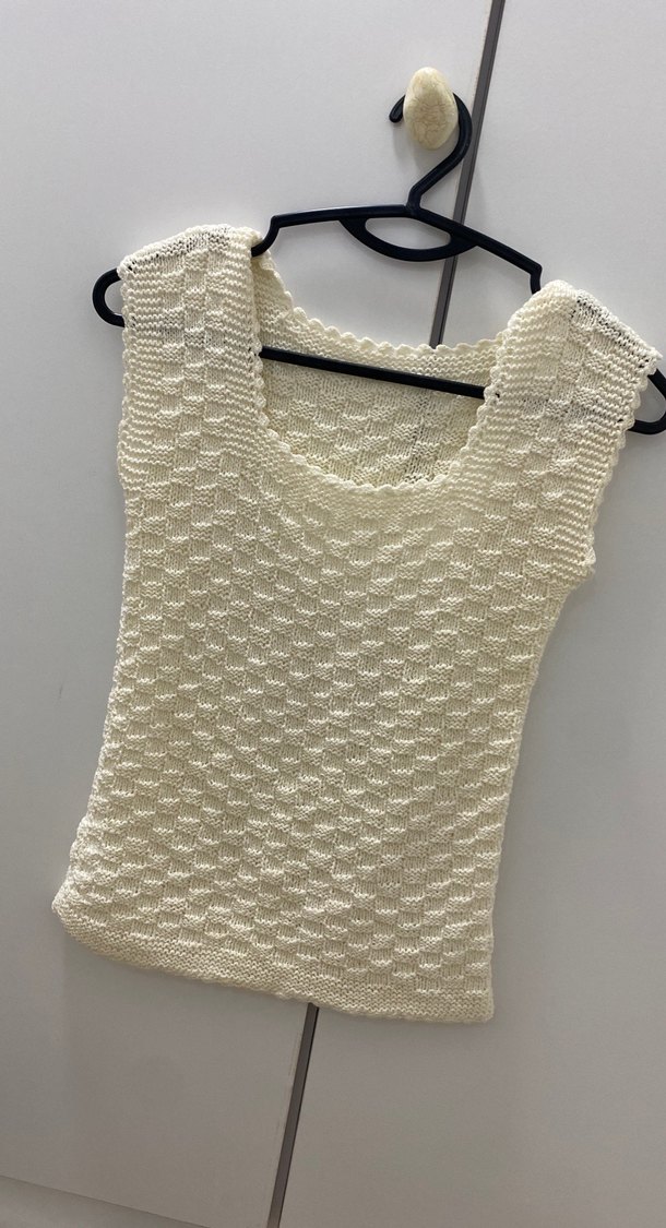 Beyaz Triko Kolsuz - Görsel 2