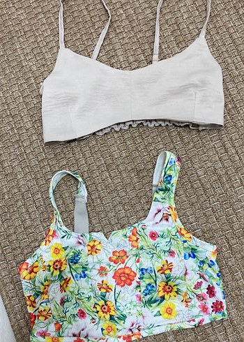 Çiçek Desenli Dantel Detaylı Bohem Üst - Görsel 3