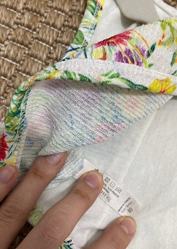 Çiçek Desenli Dantel Detaylı Bohem Üst - Görsel 8