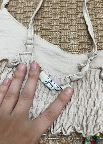 Çiçek Desenli Dantel Detaylı Bohem Üst - Görsel 6