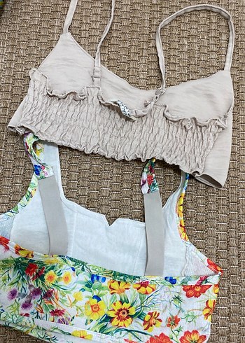 Çiçek Desenli Dantel Detaylı Bohem Üst - Görsel 7