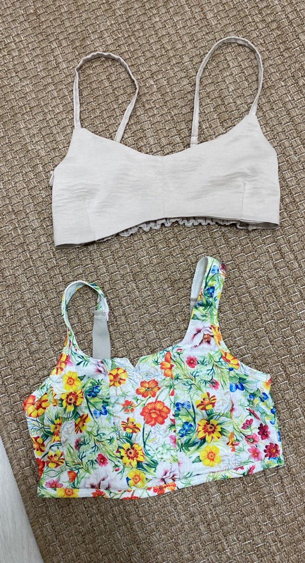 Çiçek Desenli Dantel Detaylı Bohem Üst - Görsel 3