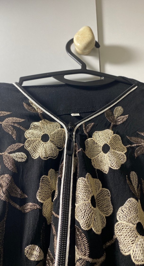 Nakışlı Siyah Uzun Kadın Elbise - Görsel 5