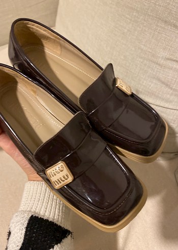 Klasik Modern Kahverengi Tokalı Topuklu Kadın Loafer - Görsel 3