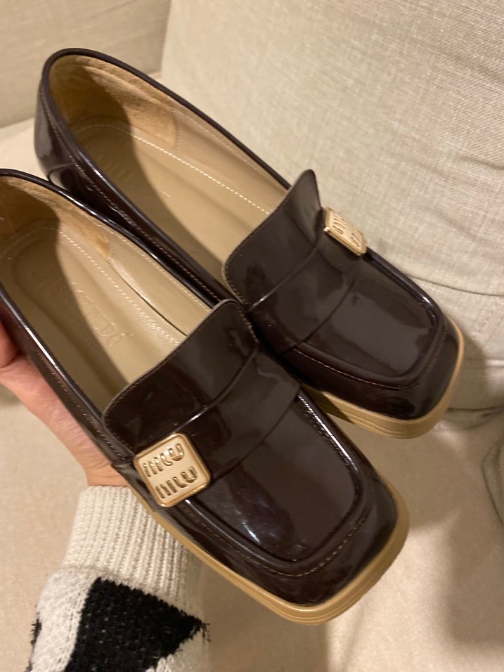 Klasik Modern Kahverengi Tokalı Topuklu Kadın Loafer - Görsel 3