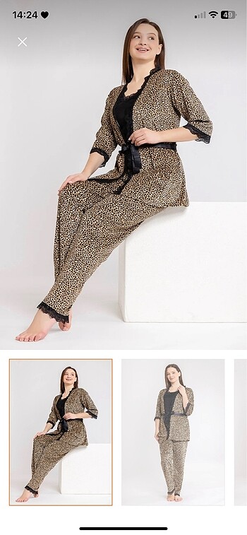Miorre Leopar kadife pijama