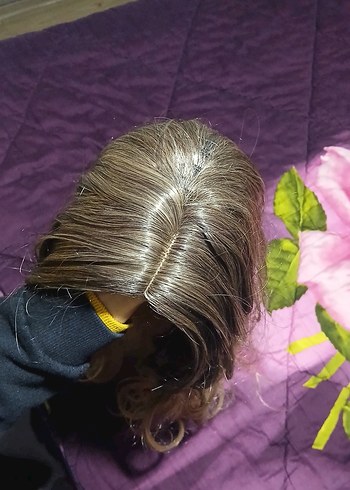 Bej Parlak Bohem Dalgalı Sentetik Peruk - Görsel 5