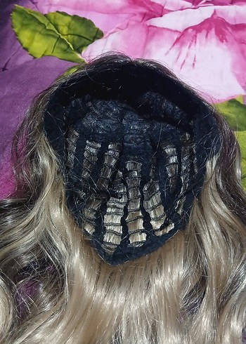 Bej Parlak Bohem Dalgalı Sentetik Peruk - Görsel 7