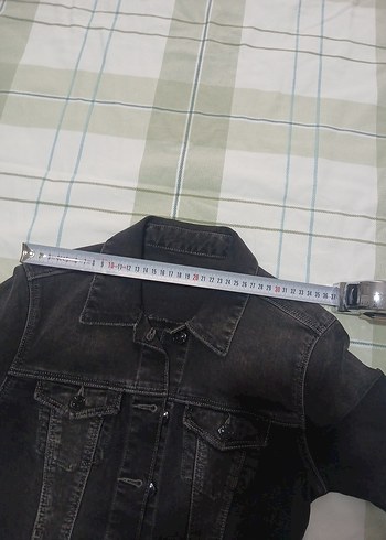 xs Beden siyah Renk Mavi jeans taşlı kot ceket