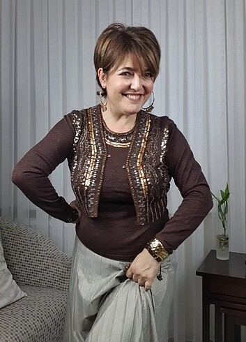 Pul payet isleme kazak