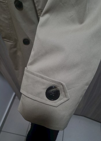 Bej Kadın Uzun Trençkot - Görsel 9