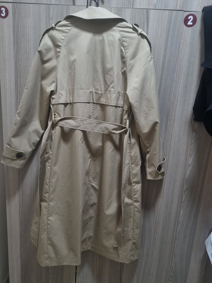 Bej Kadın Uzun Trençkot - Görsel 2